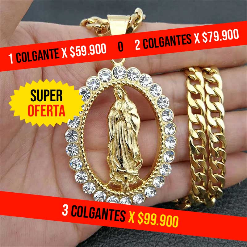 El accesorio perfecto para esta semana santa - Collar Virgen María con cristales