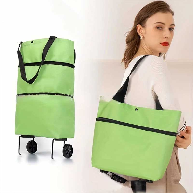 Bolsa plegable inteligente 2 en 1 práctica y resistente