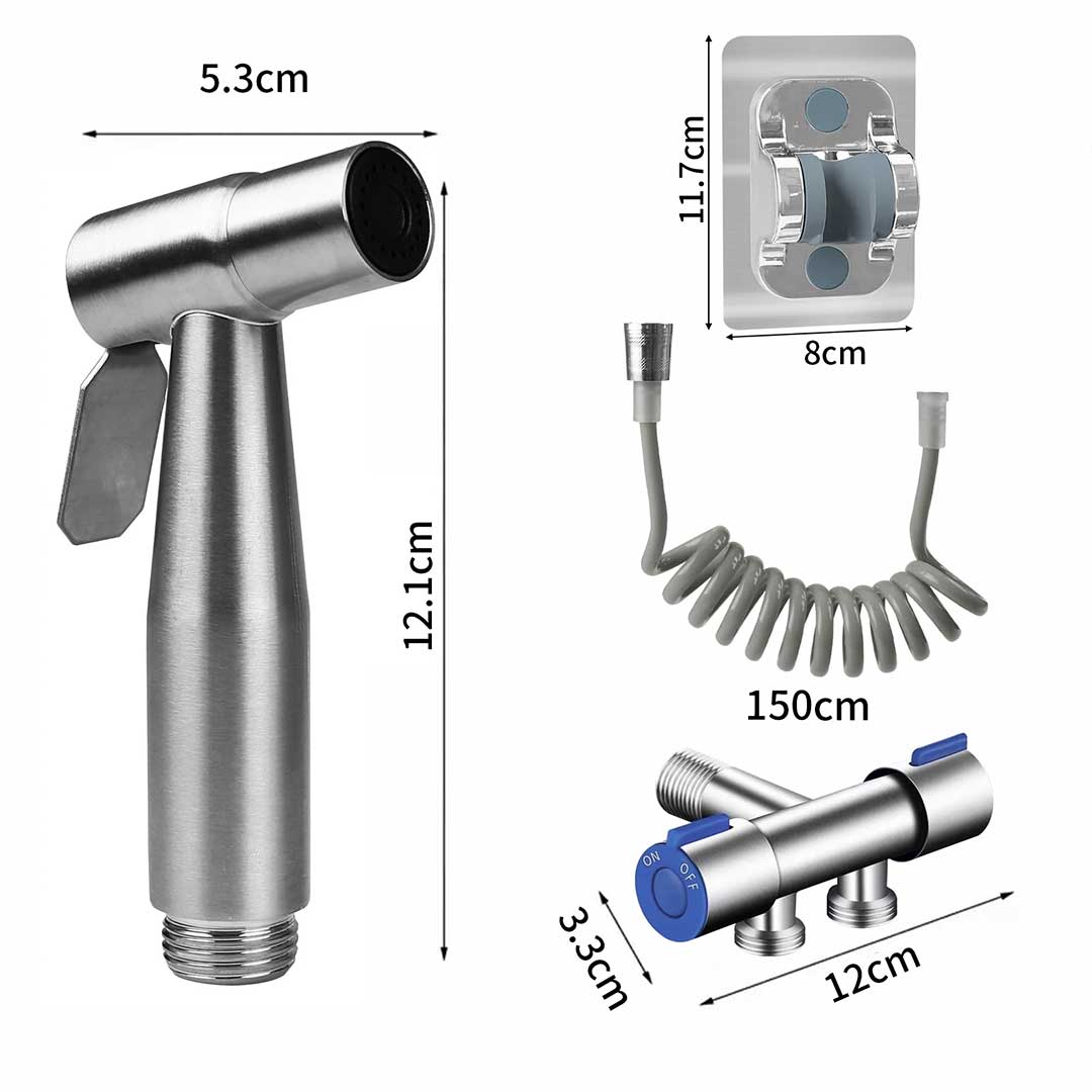 Bidet de Mano 2 en 1 de Acero Inoxidable: Limpieza y ahorro eficiente