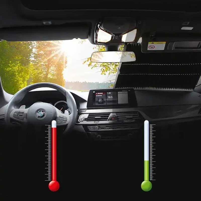 Protege tu carro del sol con nuestro parasol plegable.