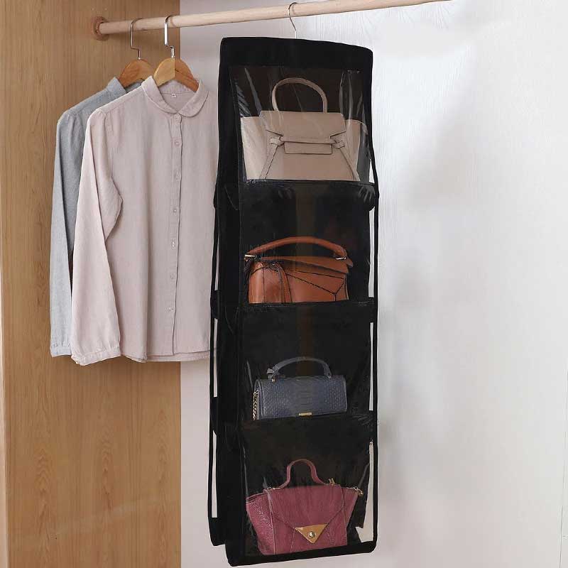Tu closet más ordenado con el Organizador de Bolsos Vertical 8 Puestos