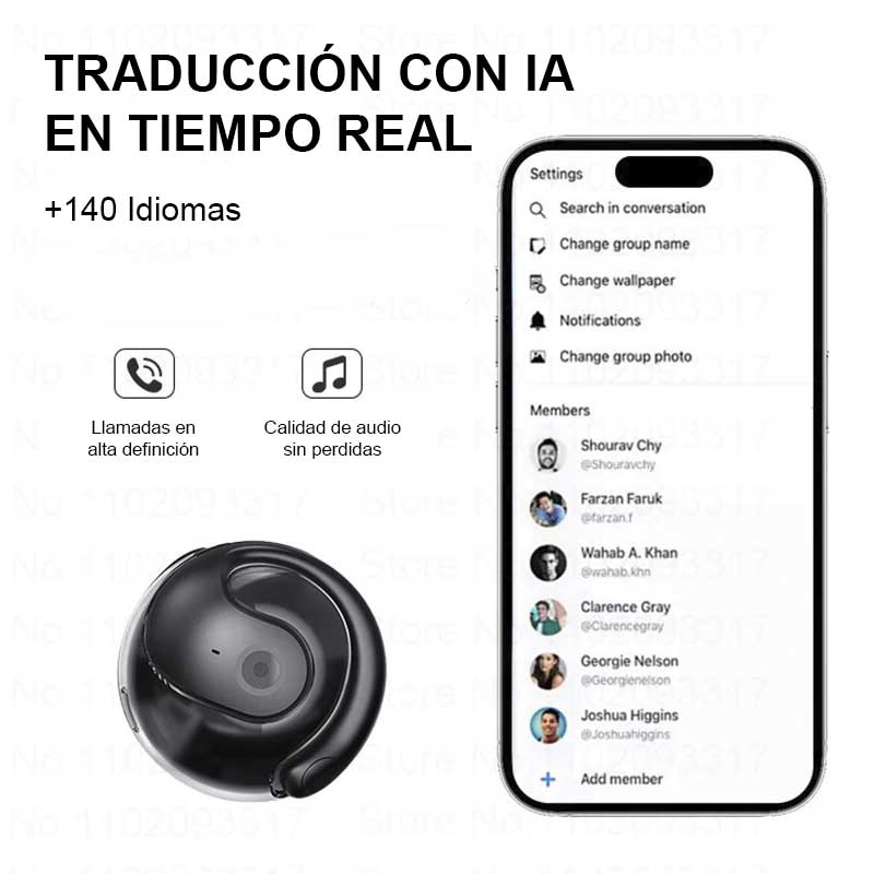 Entiende cualquier idioma con nuestros Audífonos Bluetooth Traductores con IA