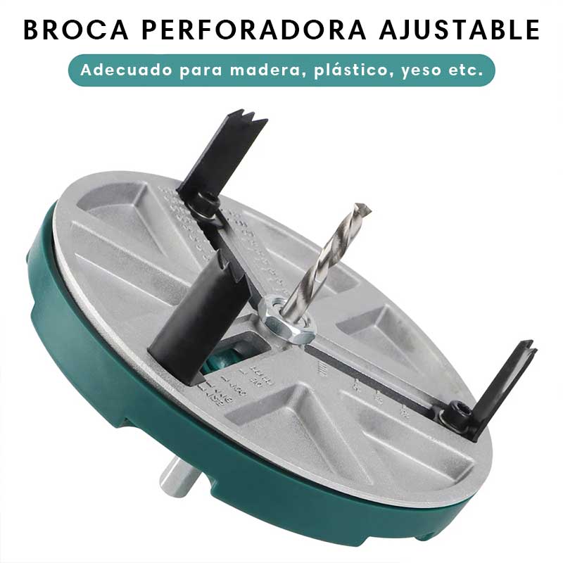 Broca perforadora ajustable - Una sola herramienta, múltiples cortes precisos