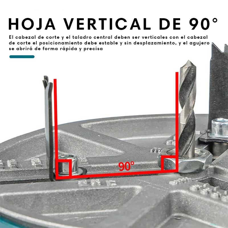 Broca perforadora ajustable - Una sola herramienta, múltiples cortes precisos