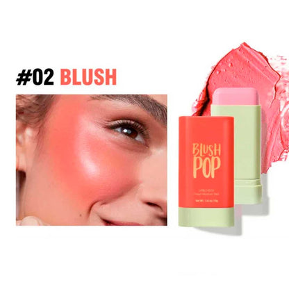 Dale un nuevo brillo a tu rostro con el Rubor en Barra 3 en 1  Blush Pop