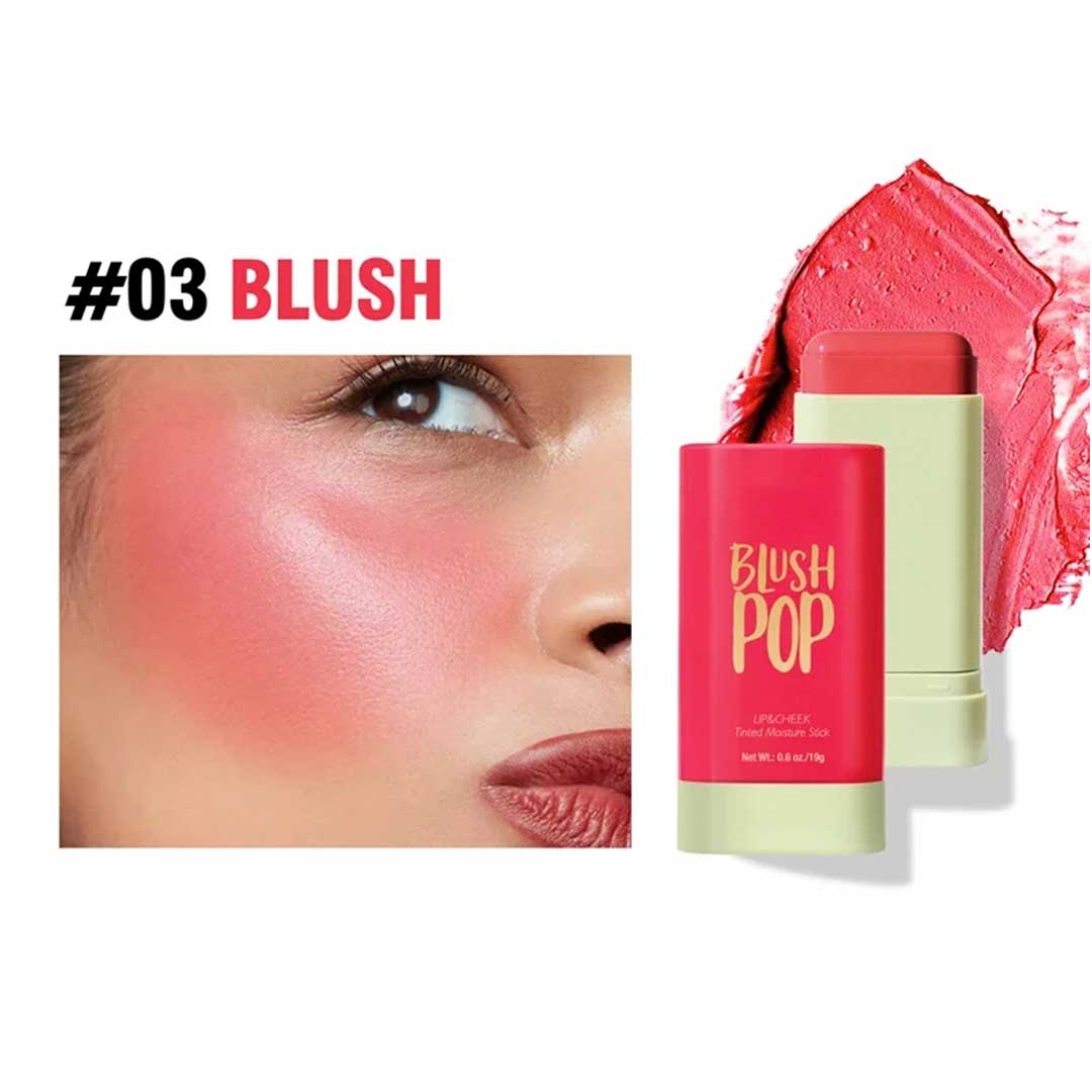 Dale un nuevo brillo a tu rostro con el Rubor en Barra 3 en 1  Blush Pop