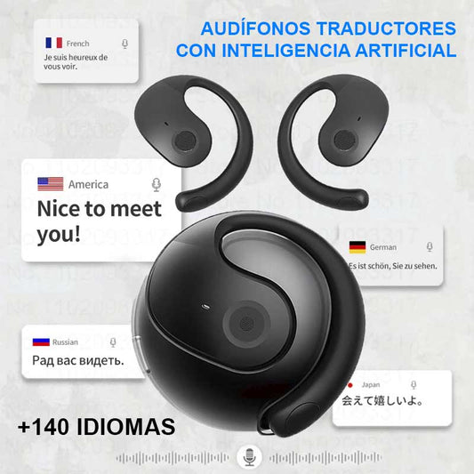 Entiende cualquier idioma con nuestros Audífonos Bluetooth Traductores con IA