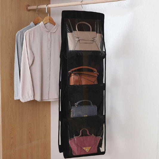 Tu closet más ordenado con el Organizador de Bolsos Vertical 8 Puestos
