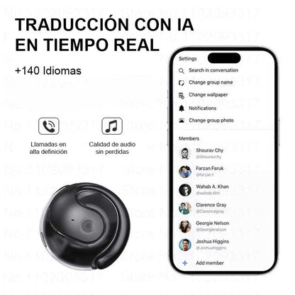 Entiende cualquier idioma con nuestros Audífonos Bluetooth Traductores con IA