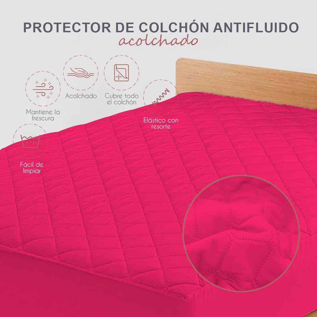 Olvídate de manchas y derrames con el protector para colchón antifluido acolchado